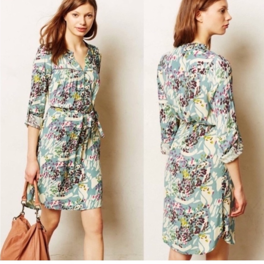 Anthropologie Dolan Watercolor Wanderlust Dress
